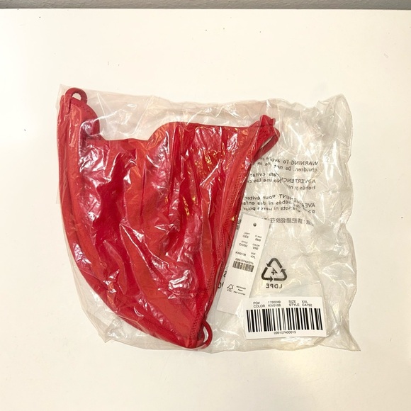 NWT J.Crew Red Perfect String Bikini Top - Picture 7 of 7